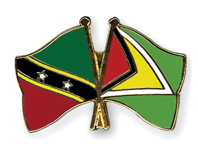 Fahnen Pins St-Kitts-und-Nevis Guyana
