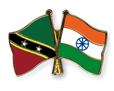 Fahnen Pins St-Kitts-und-Nevis Indien