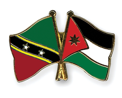 Fahnen Pins St-Kitts-und-Nevis Jordanien