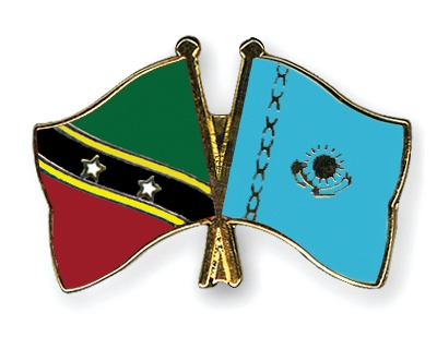 Fahnen Pins St-Kitts-und-Nevis Kasachstan