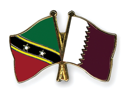Fahnen Pins St-Kitts-und-Nevis Katar