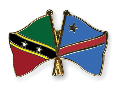 Fahnen Pins St-Kitts-und-Nevis Kongo-Demokratische-Republik