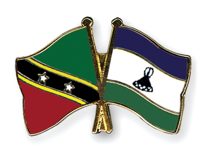 Fahnen Pins St-Kitts-und-Nevis Lesotho