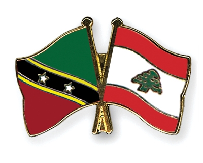 Fahnen Pins St-Kitts-und-Nevis Libanon