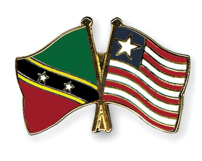 Fahnen Pins St-Kitts-und-Nevis Liberia