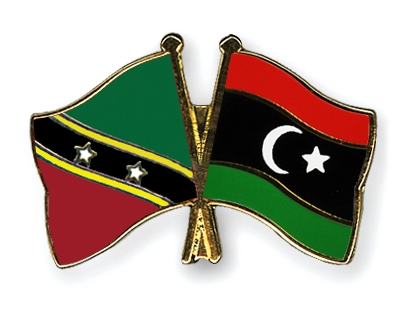 Fahnen Pins St-Kitts-und-Nevis Libyen