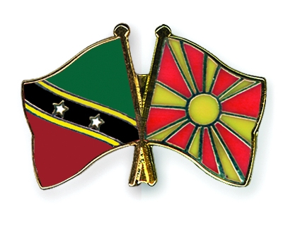 Fahnen Pins St-Kitts-und-Nevis Mazedonien
