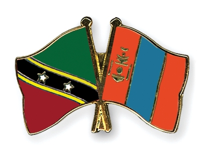 Fahnen Pins St-Kitts-und-Nevis Mongolei