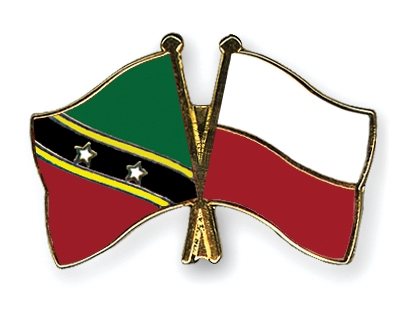 Fahnen Pins St-Kitts-und-Nevis Polen