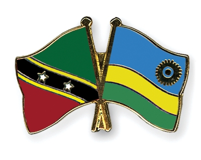 Fahnen Pins St-Kitts-und-Nevis Ruanda