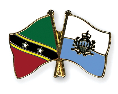 Fahnen Pins St-Kitts-und-Nevis San-Marino