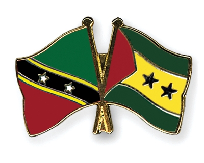 Fahnen Pins St-Kitts-und-Nevis Sao-Tome-und-Principe