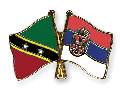Fahnen Pins St-Kitts-und-Nevis Serbien