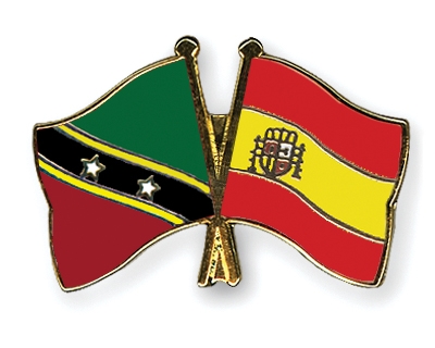 Fahnen Pins St-Kitts-und-Nevis Spanien
