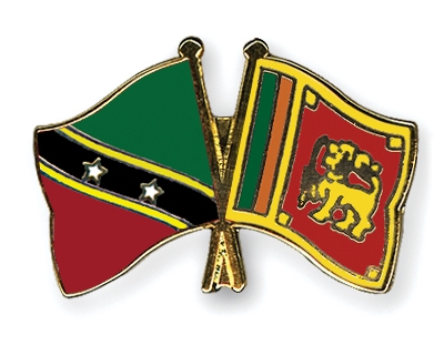 Fahnen Pins St-Kitts-und-Nevis Sri-Lanka