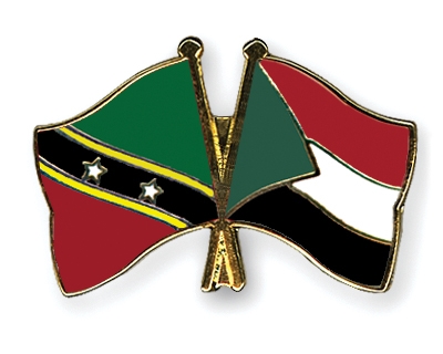 Fahnen Pins St-Kitts-und-Nevis Sudan