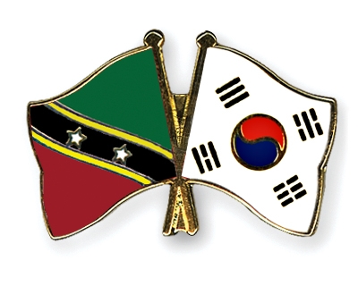 Fahnen Pins St-Kitts-und-Nevis Sdkorea