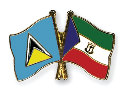 Fahnen Pins St-Lucia quatorialguinea