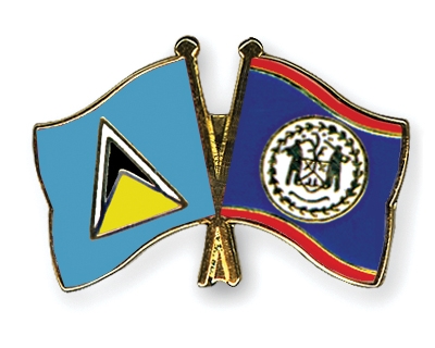 Fahnen Pins St-Lucia Belize