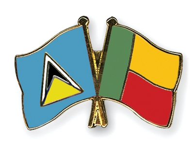 Fahnen Pins St-Lucia Benin