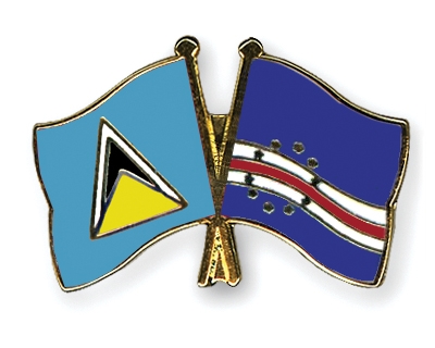 Fahnen Pins St-Lucia Kap-Verde