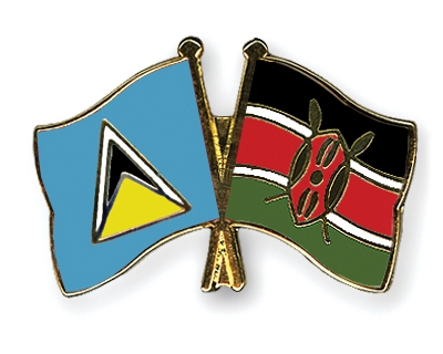 Fahnen Pins St-Lucia Kenia