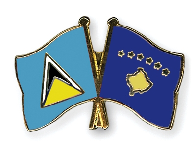 Fahnen Pins St-Lucia Kosovo