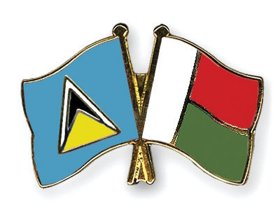 Fahnen Pins St-Lucia Madagaskar