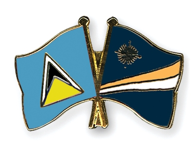 Fahnen Pins St-Lucia Marshallinseln