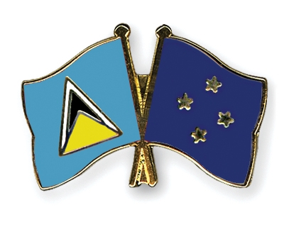 Fahnen Pins St-Lucia Mikronesien
