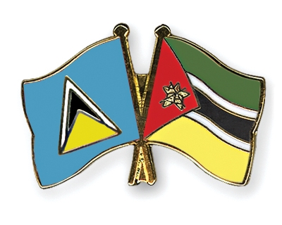 Fahnen Pins St-Lucia Mosambik