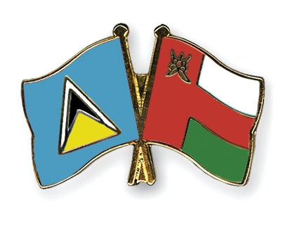 Fahnen Pins St-Lucia Oman