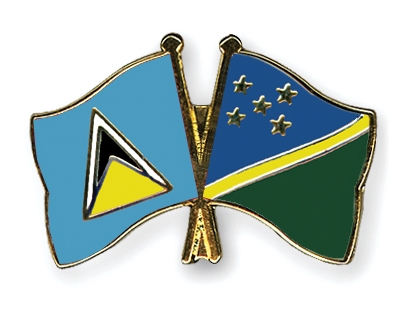 Fahnen Pins St-Lucia Salomonen