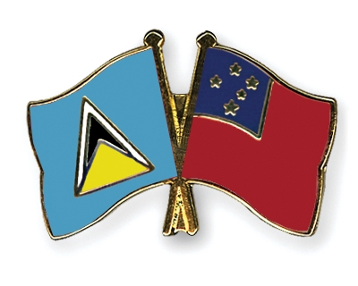 Fahnen Pins St-Lucia Samoa