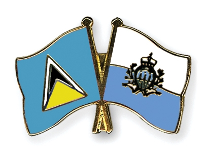 Fahnen Pins St-Lucia San-Marino