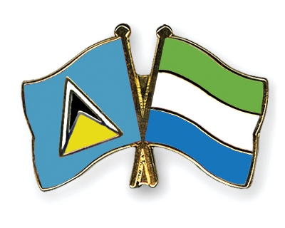 Fahnen Pins St-Lucia Sierra-Leone