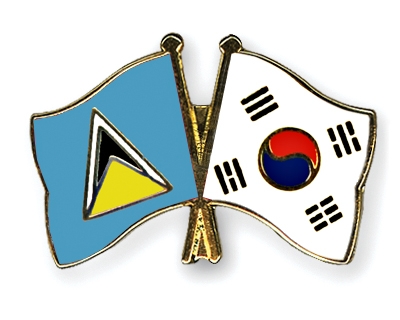 Fahnen Pins St-Lucia Sdkorea