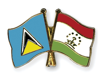 Fahnen Pins St-Lucia Tadschikistan