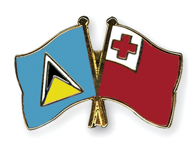 Fahnen Pins St-Lucia Tonga