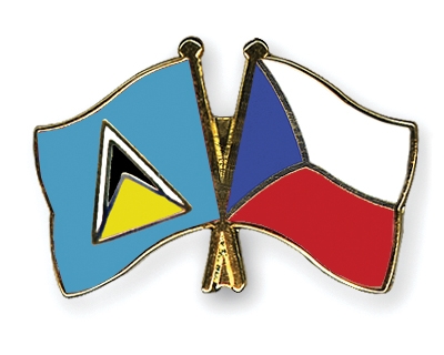 Fahnen Pins St-Lucia Tschechische-Republik