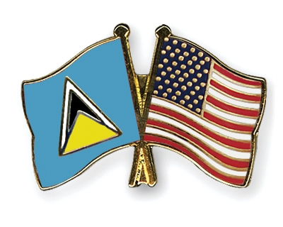 Fahnen Pins St-Lucia USA