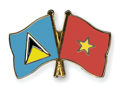 Fahnen Pins St-Lucia Vietnam