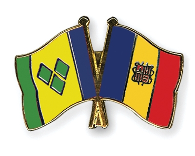 Fahnen Pins St-Vincent-und-die-Grenadinen Andorra