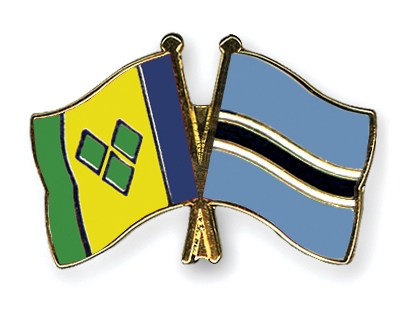 Fahnen Pins St-Vincent-und-die-Grenadinen Botsuana