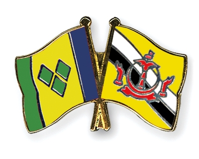 Fahnen Pins St-Vincent-und-die-Grenadinen Brunei-Darussalam