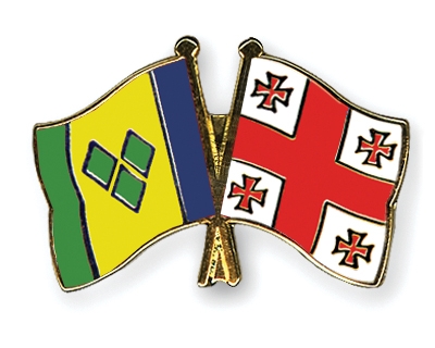 Fahnen Pins St-Vincent-und-die-Grenadinen Georgien