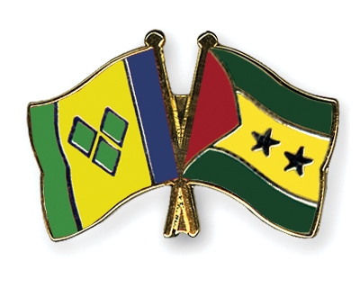 Fahnen Pins St-Vincent-und-die-Grenadinen Sao-Tome-und-Principe