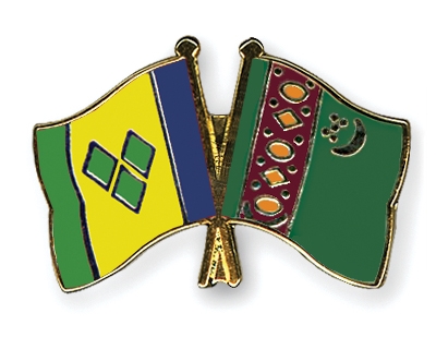 Fahnen Pins St-Vincent-und-die-Grenadinen Turkmenistan