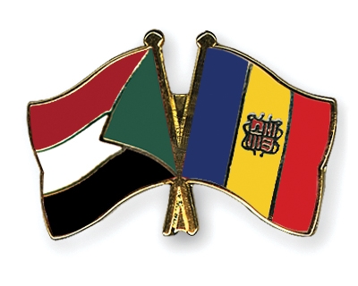 Fahnen Pins Sudan Andorra