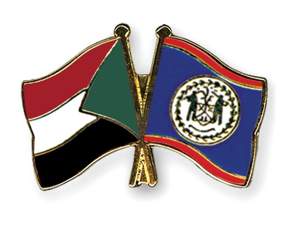 Fahnen Pins Sudan Belize